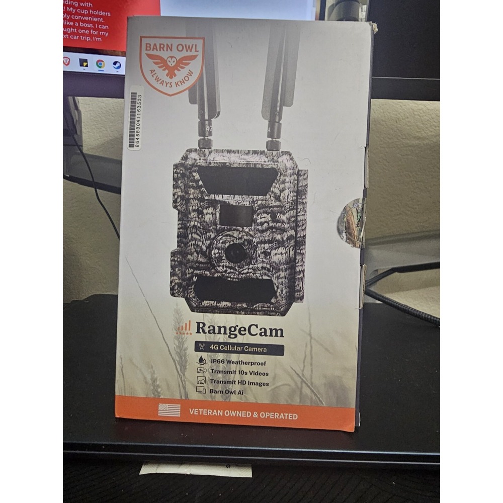 Barn Owl Range Cam 4G Wide 100° View Remote‎ monitoring solution *READ**